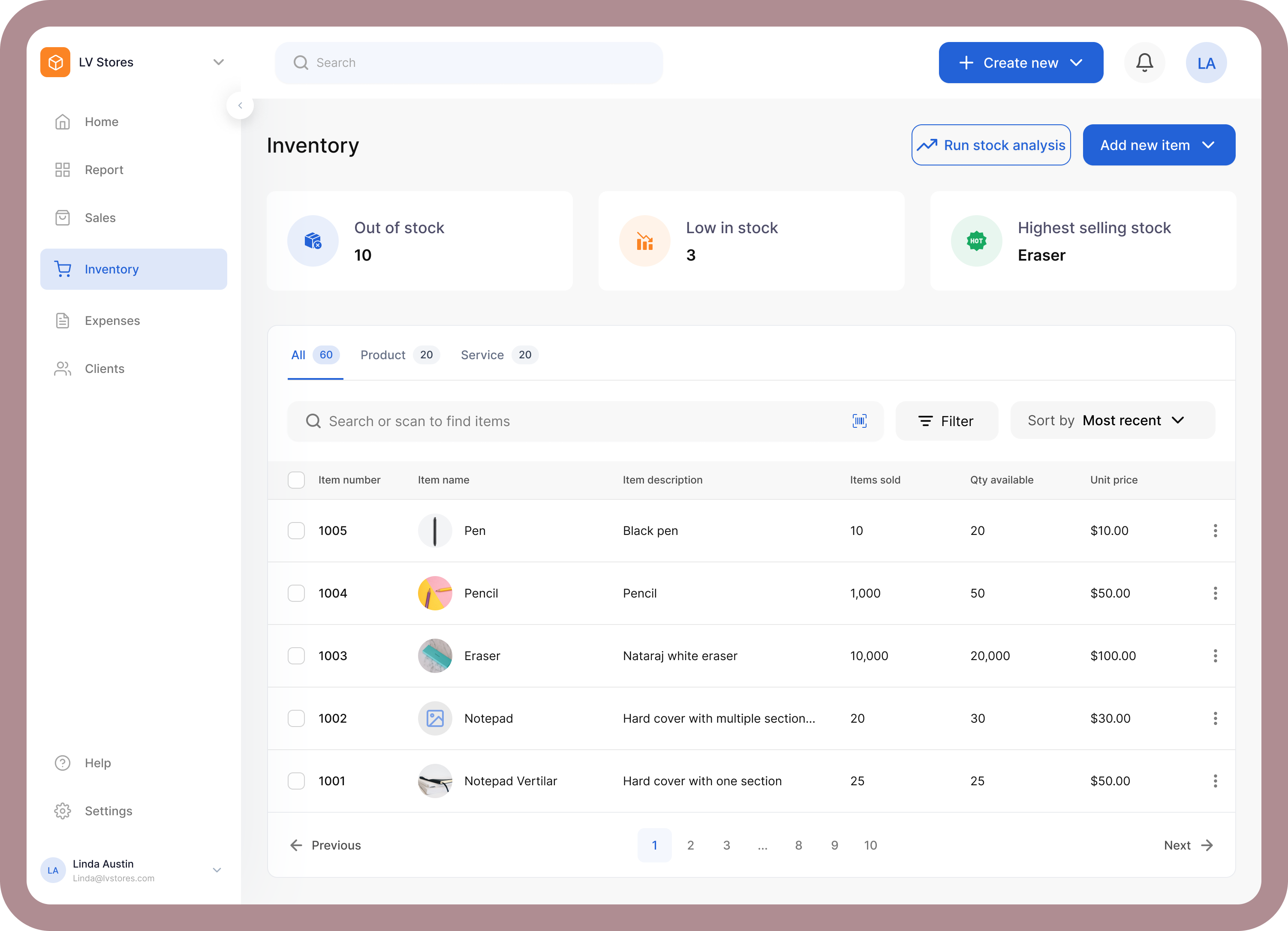 Vencru - Простое программное обеспечение для выставления счетов, управления инвентаризацией и бухгалтерского учета медиа 8