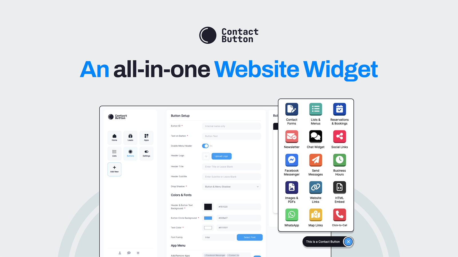 startuptile Contact Button-All-in-one website widget