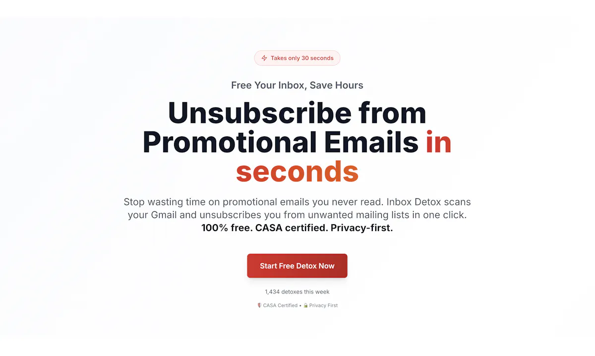 Inbox Detox - Free Forever