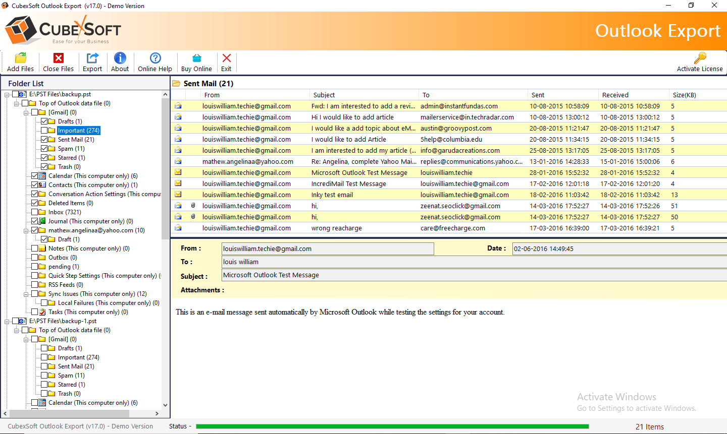 CubExsoft Outlook PST Converter media 3