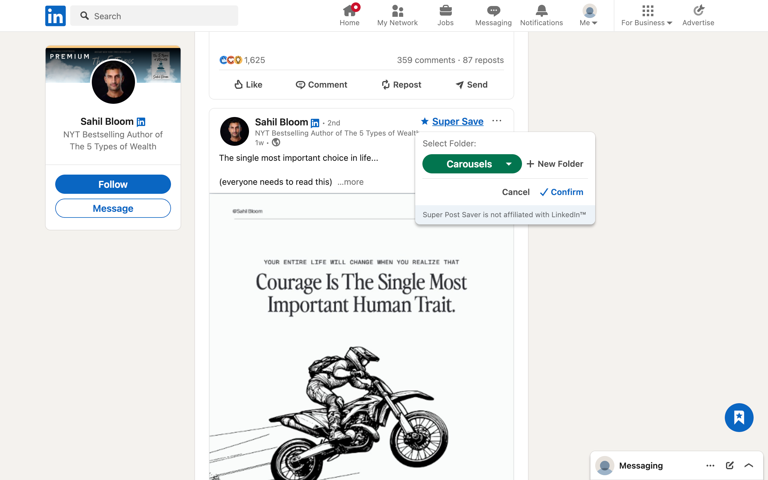Media Super Post Saver - Công cụ đánh dấu thông minh cho các bài đăng của LinkedIn ™ 1