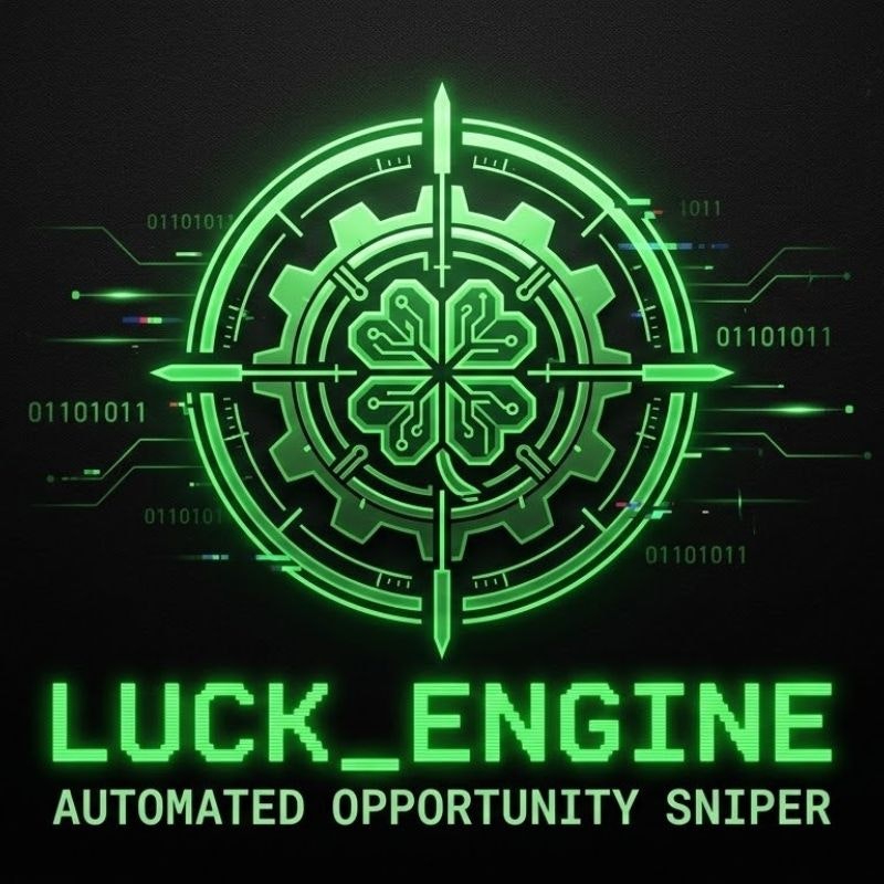 LuckEngine - Product Hunt launch logo and brand identity