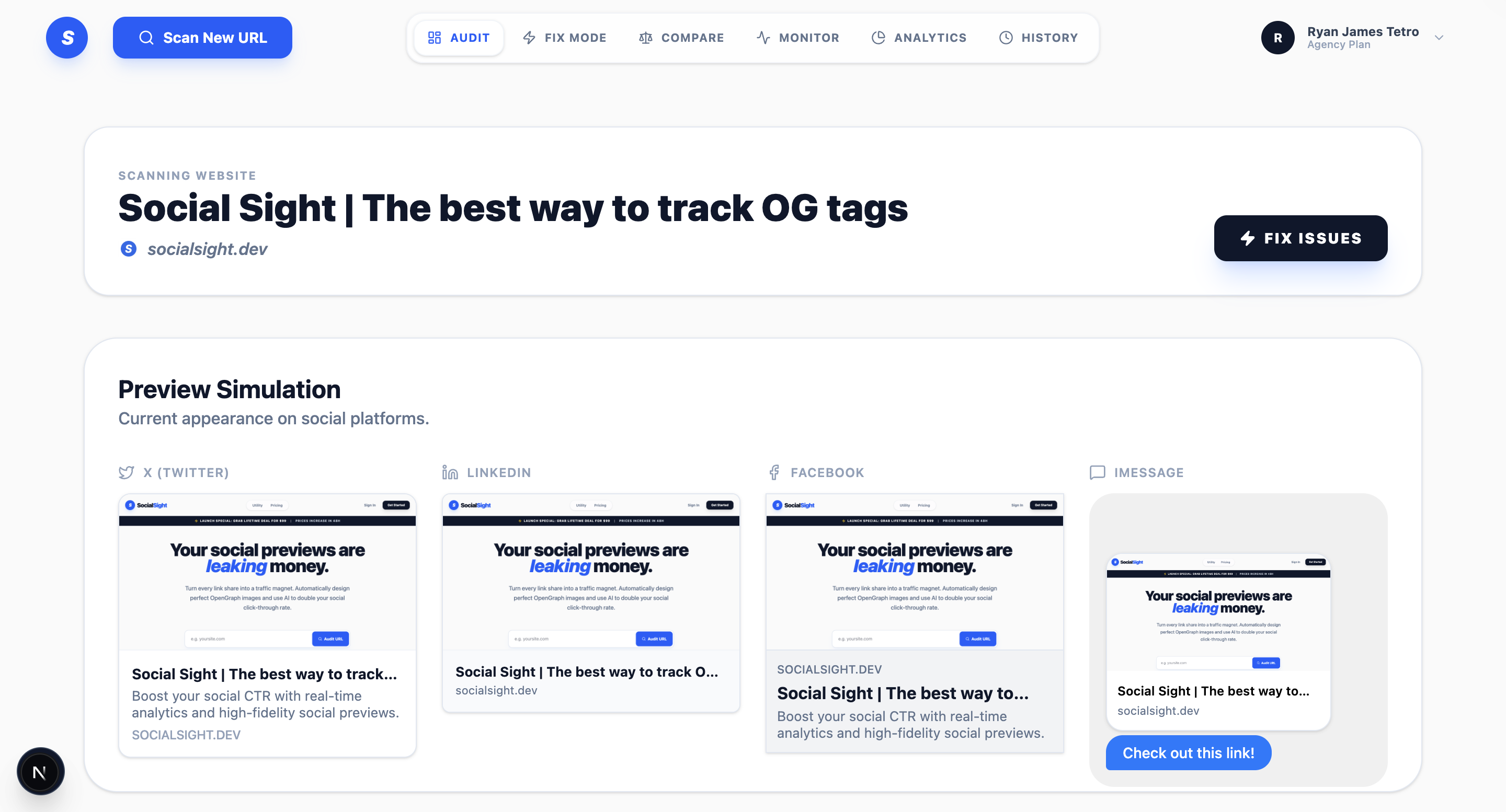 Social Sight - Screenshot 2 showing product features and functionality