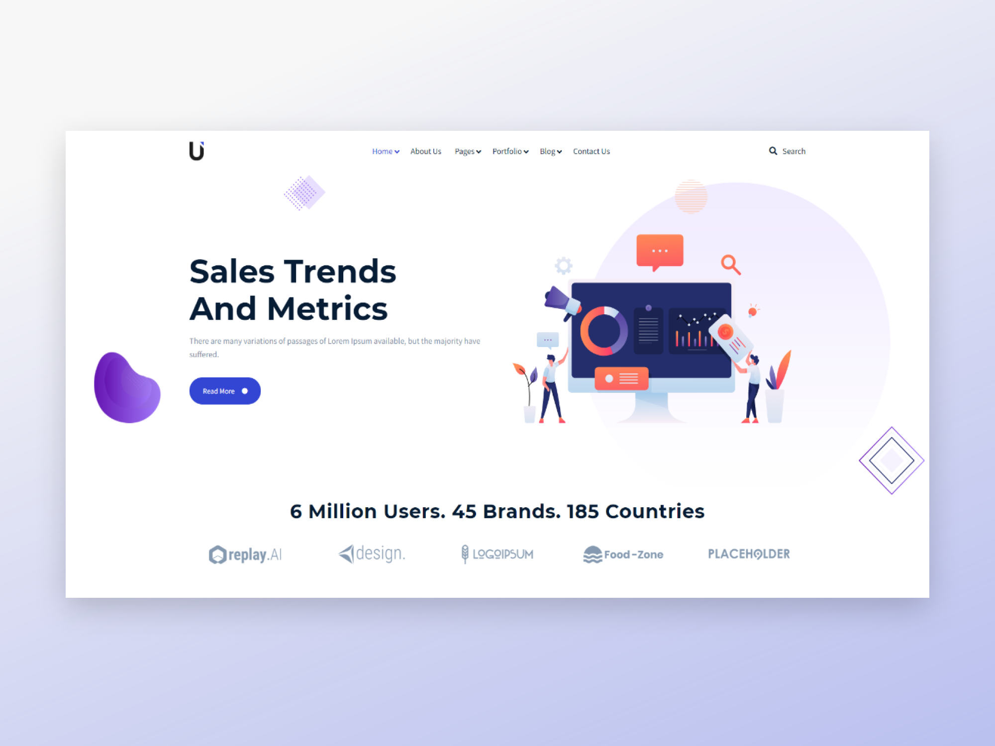 Umetric – Reporting Infographic WP Theme