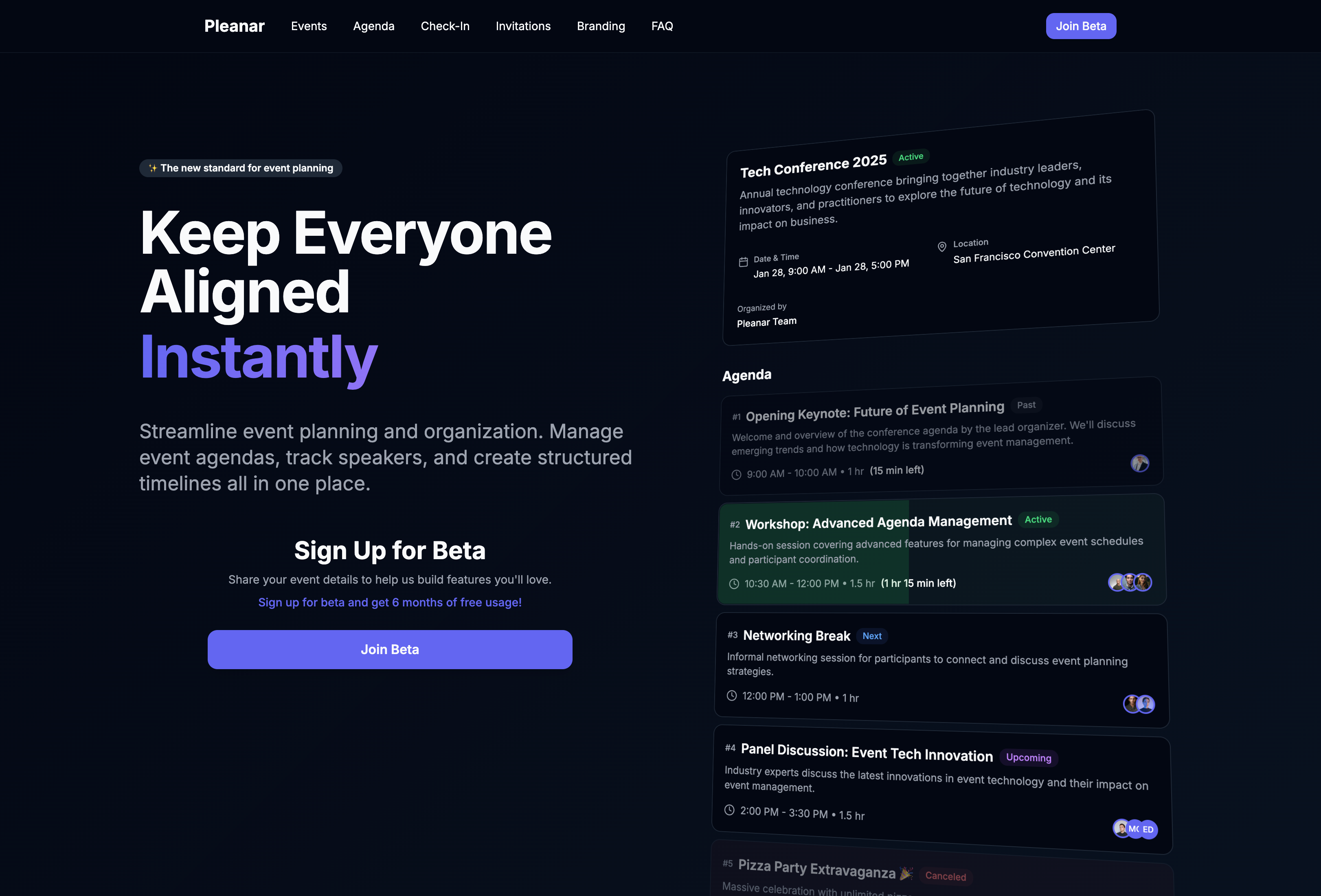 Pleanar - Main product screenshot demonstrating key features and user interface