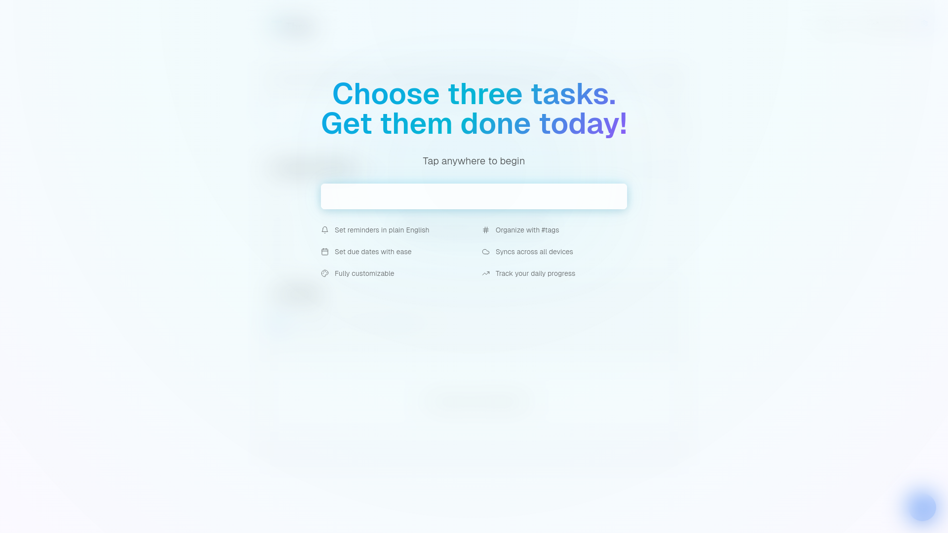 Three Tasks App gallery image