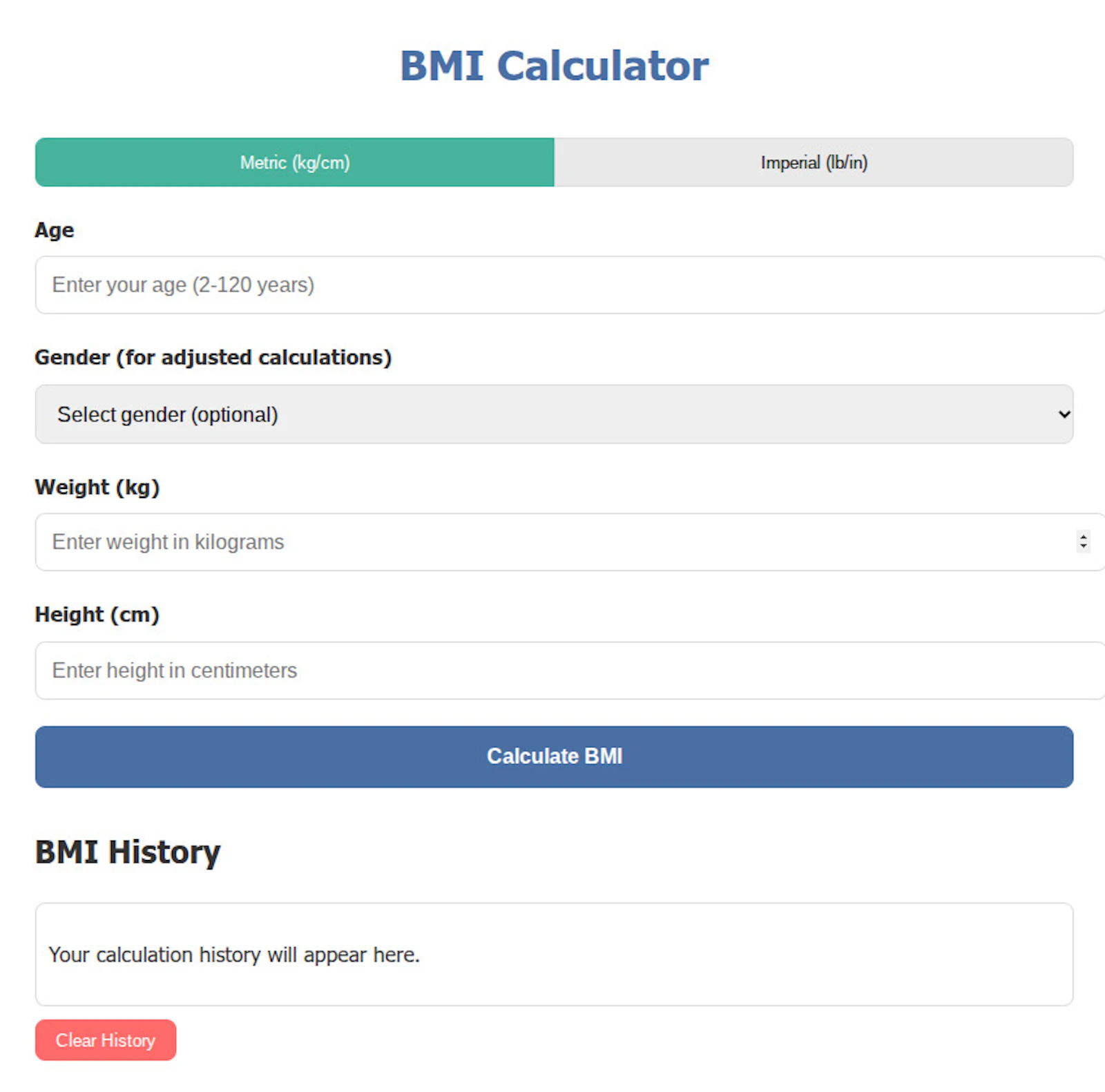 Body Mass Indicator screenshot 1