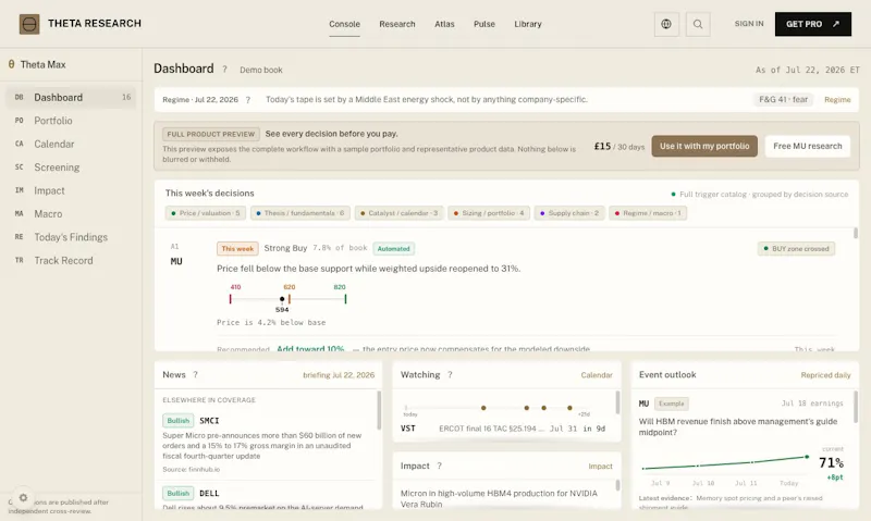 Theta Research screenshot 2