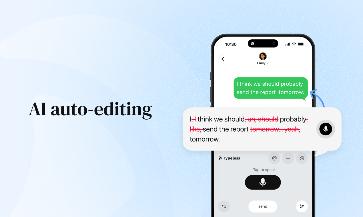 Typeless for iOS - Screenshot 5 showing product features and functionality