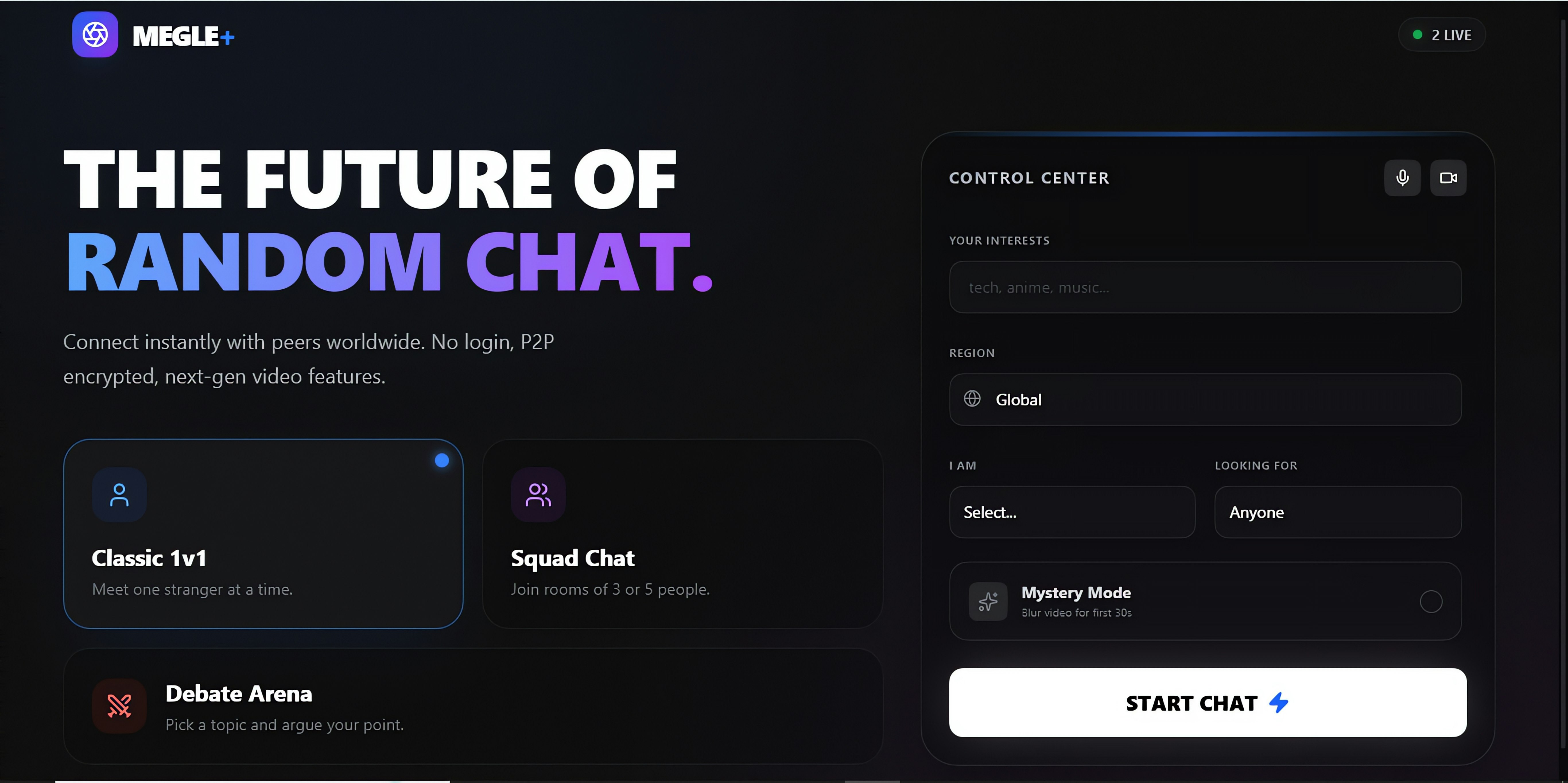 Megle+  - Main product screenshot demonstrating key features and user interface