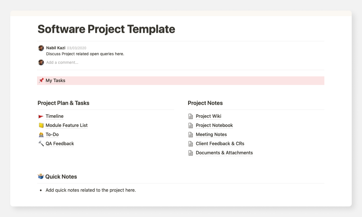Software Project Management Template gallery image