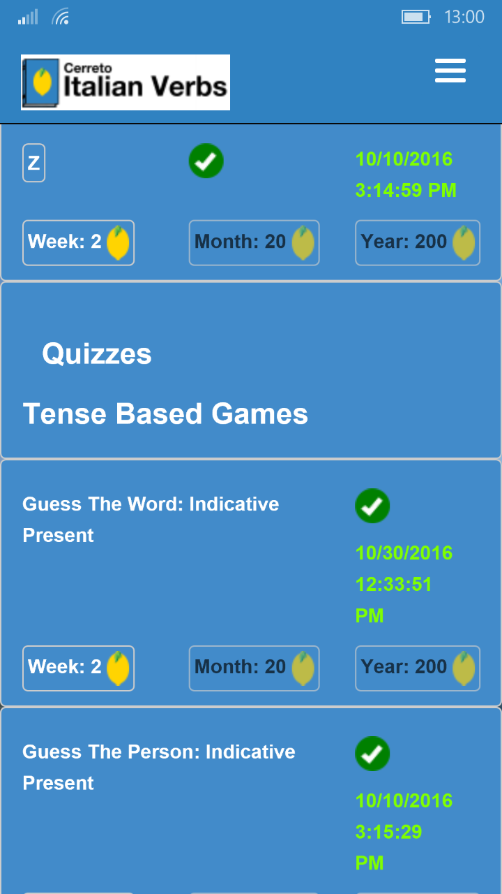 Cerreto Italian Verbs gallery image