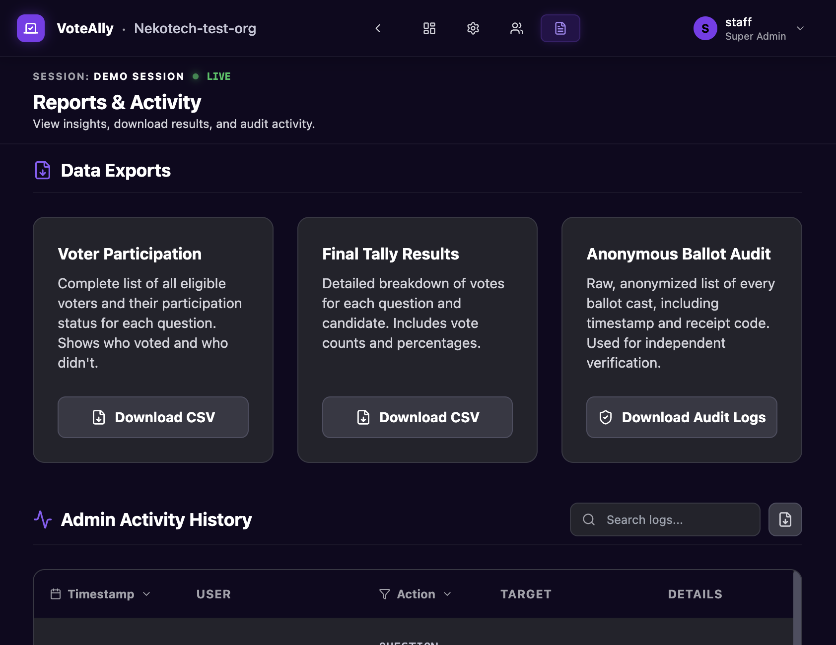 VoteAlly: Modern voting for boards - Screenshot 3 showing product features and functionality