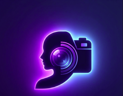 Neon Glow Behind Image logo