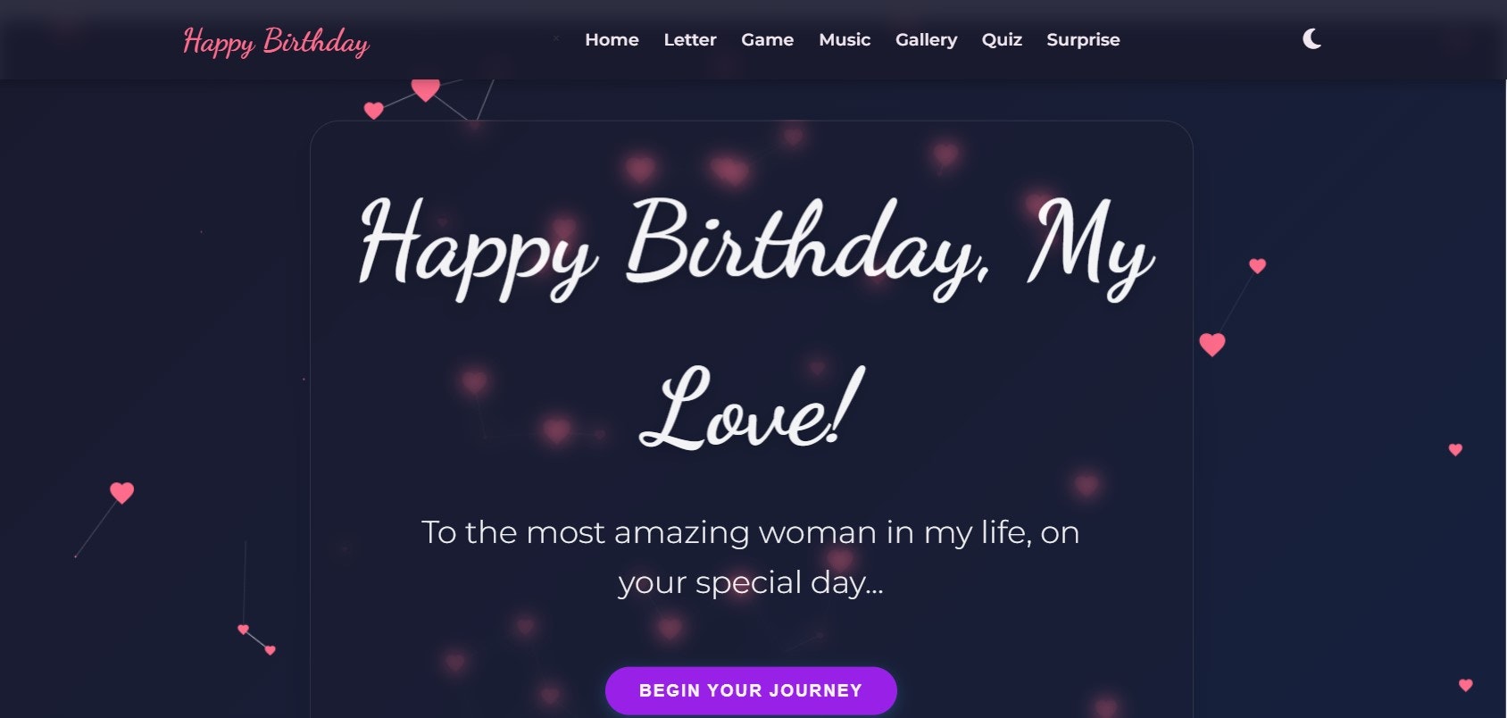 Mídia 1 de Site surpresa de aniversário - Melhor presente de aniversário para namorada e namorado