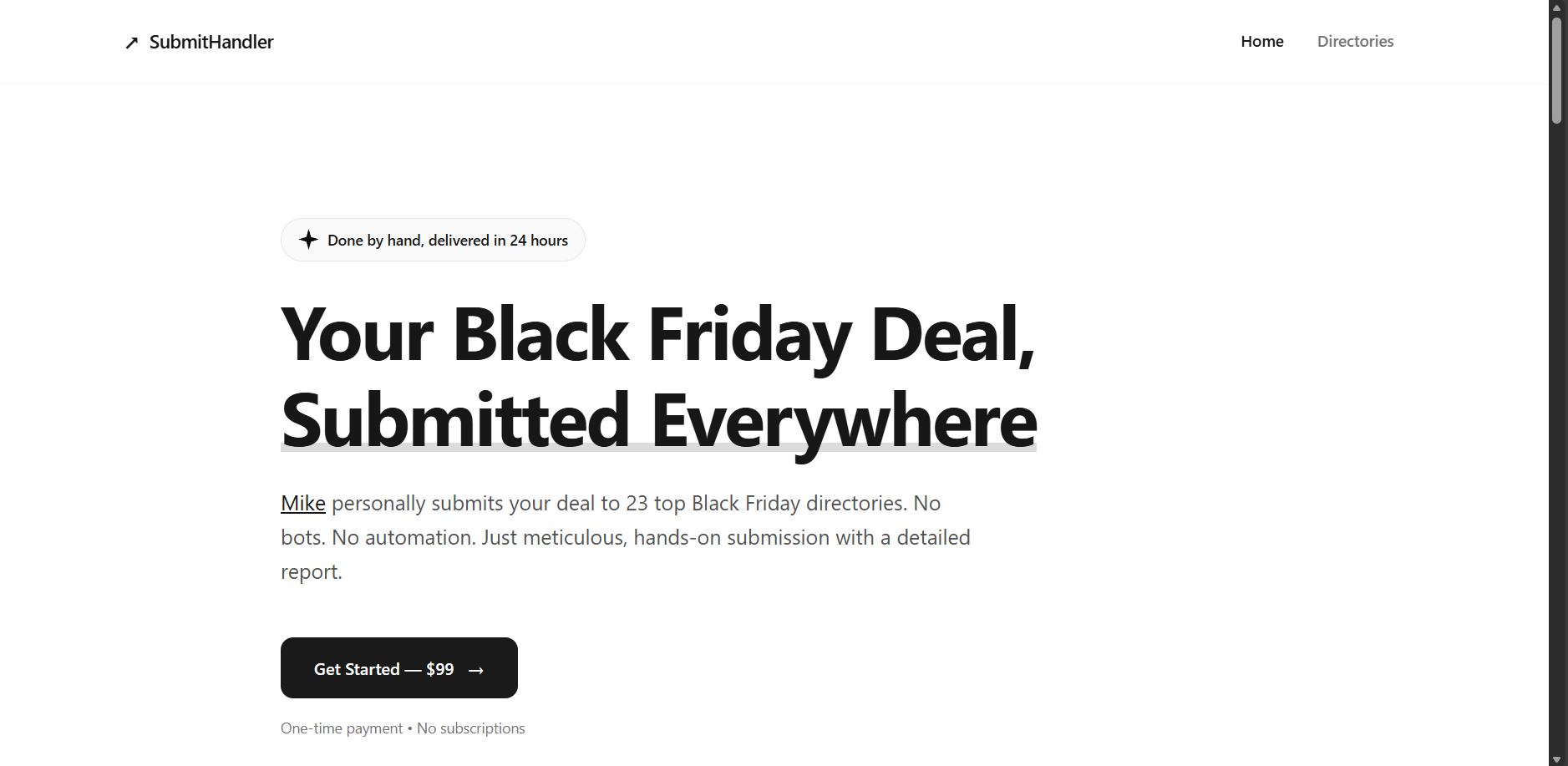 SubmitHandler - Main screenshot showing features and interface