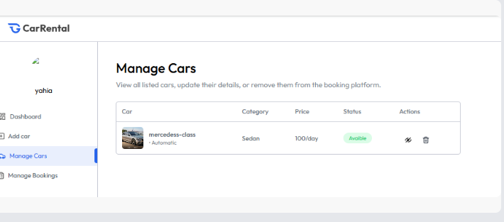 MERN Car Rental System gallery image