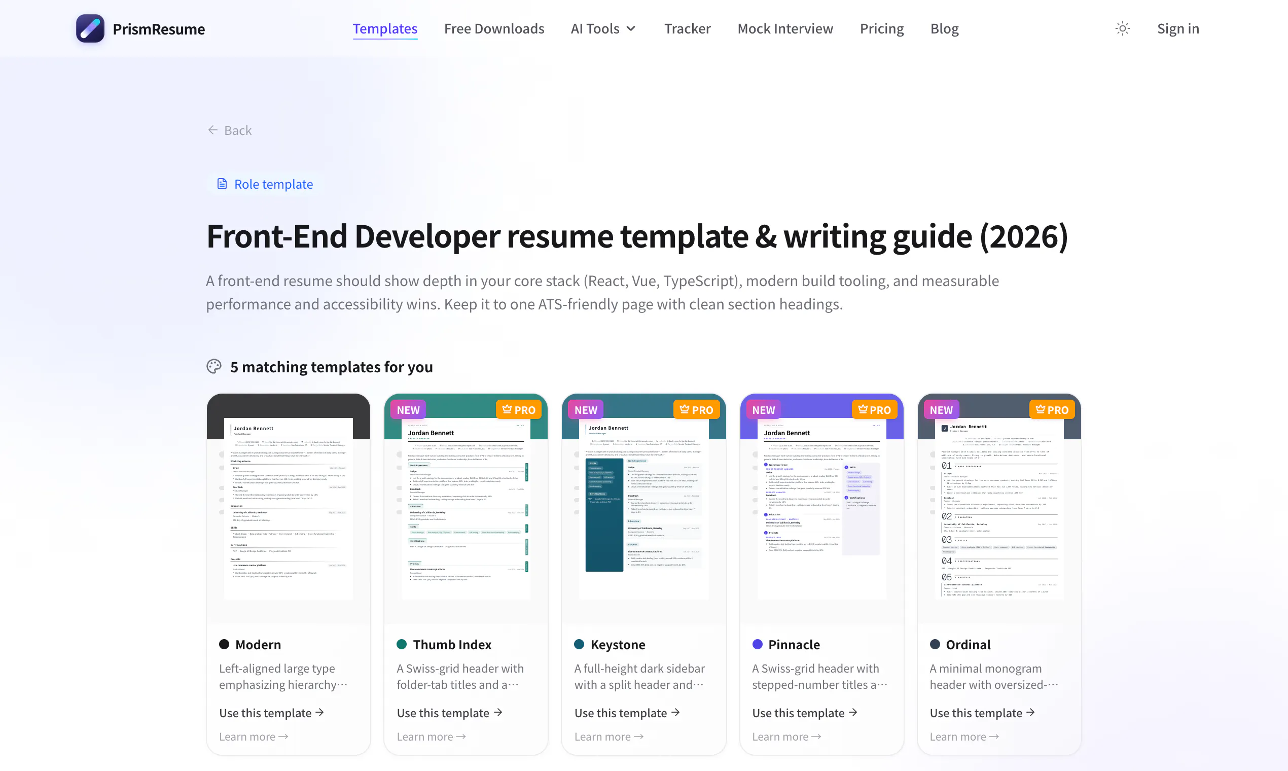 PrismResume gallery image