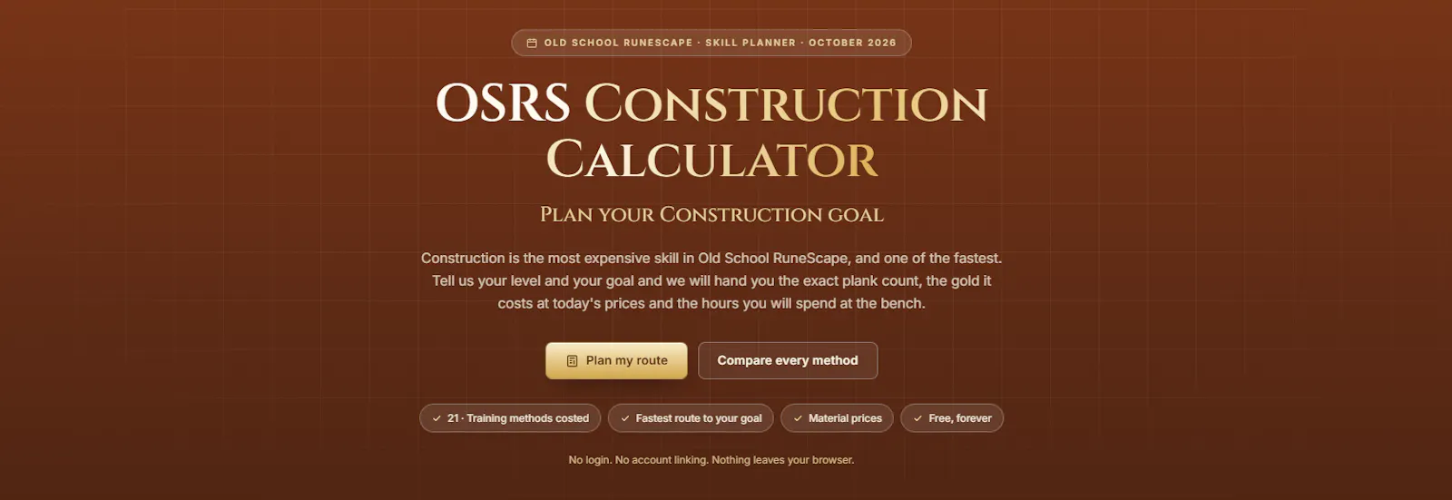 OSRS Construction Calculator screenshot 4