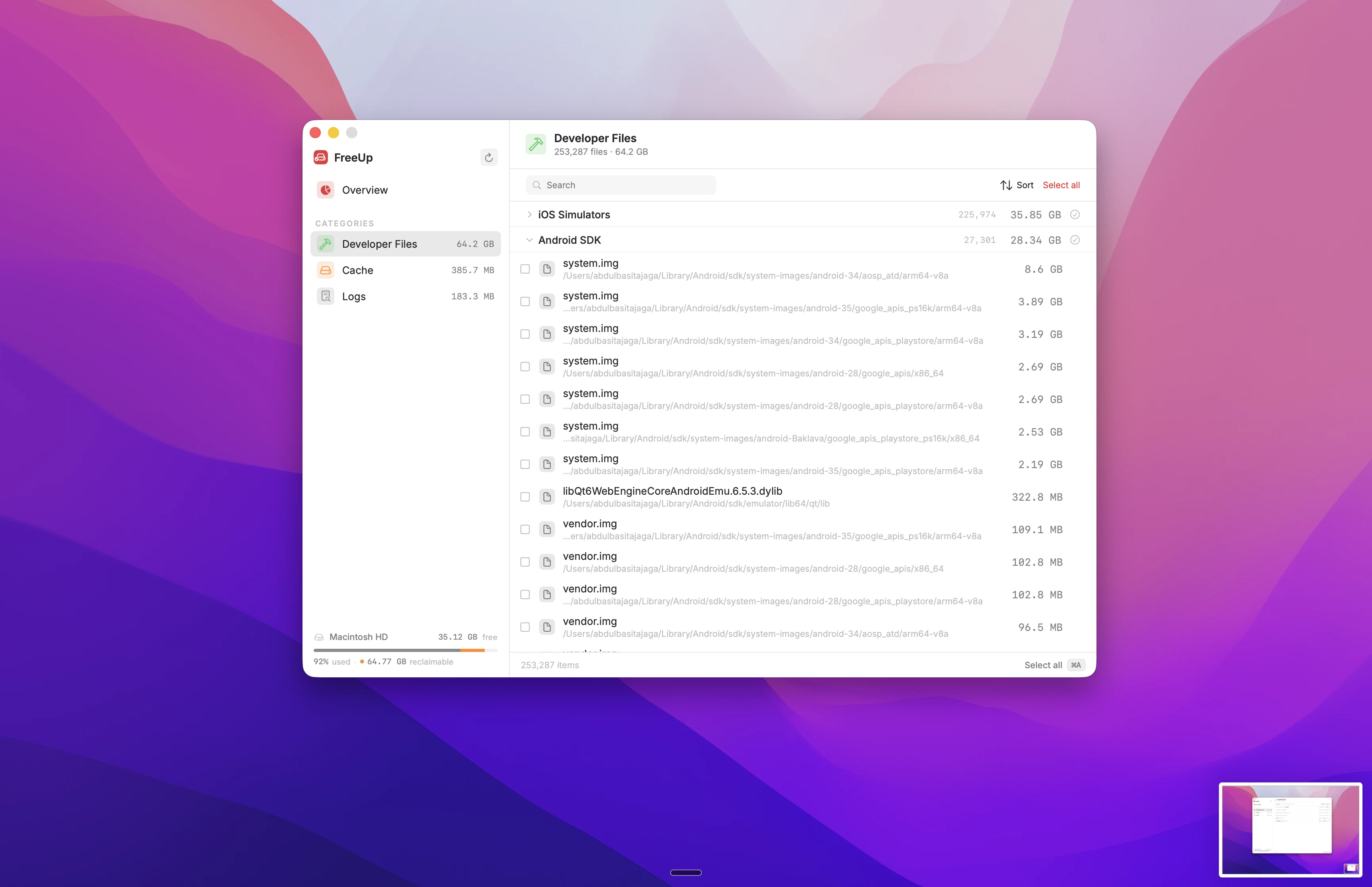 Free my Mac screenshot 1