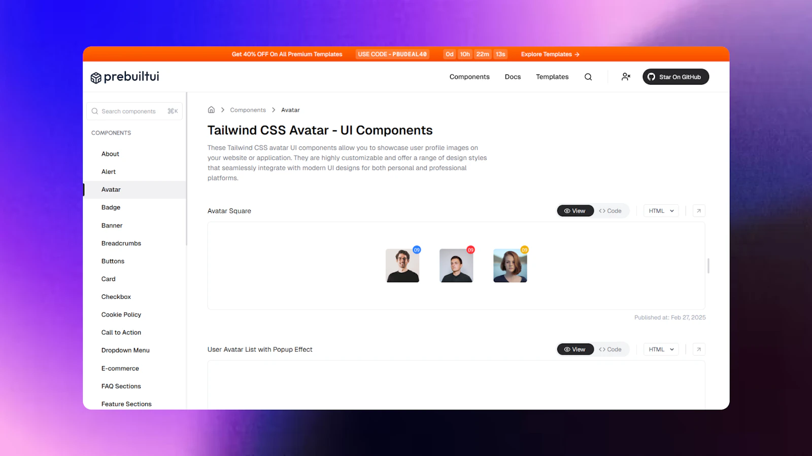 PrebuiltUI screenshot 4