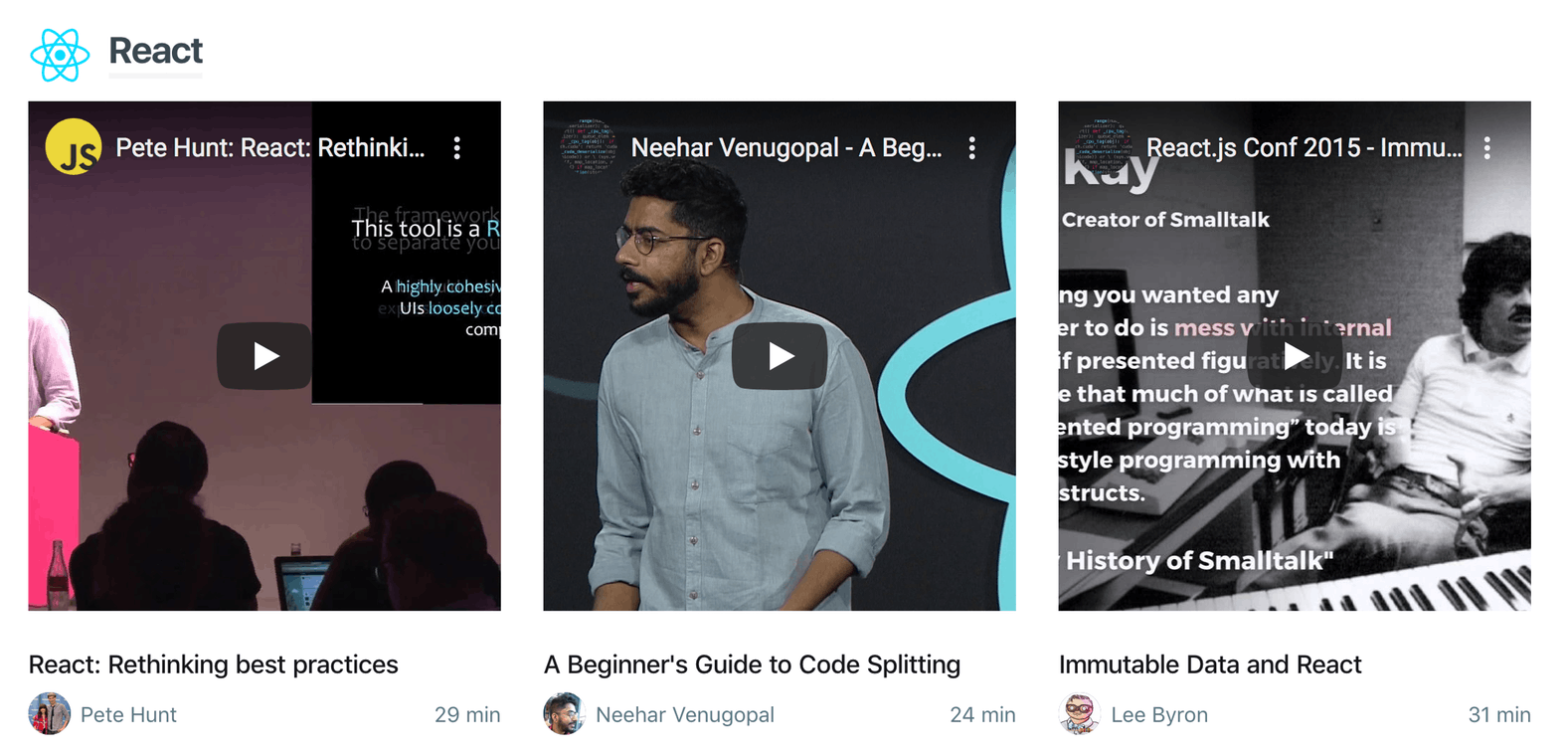 Javascript TV gallery image