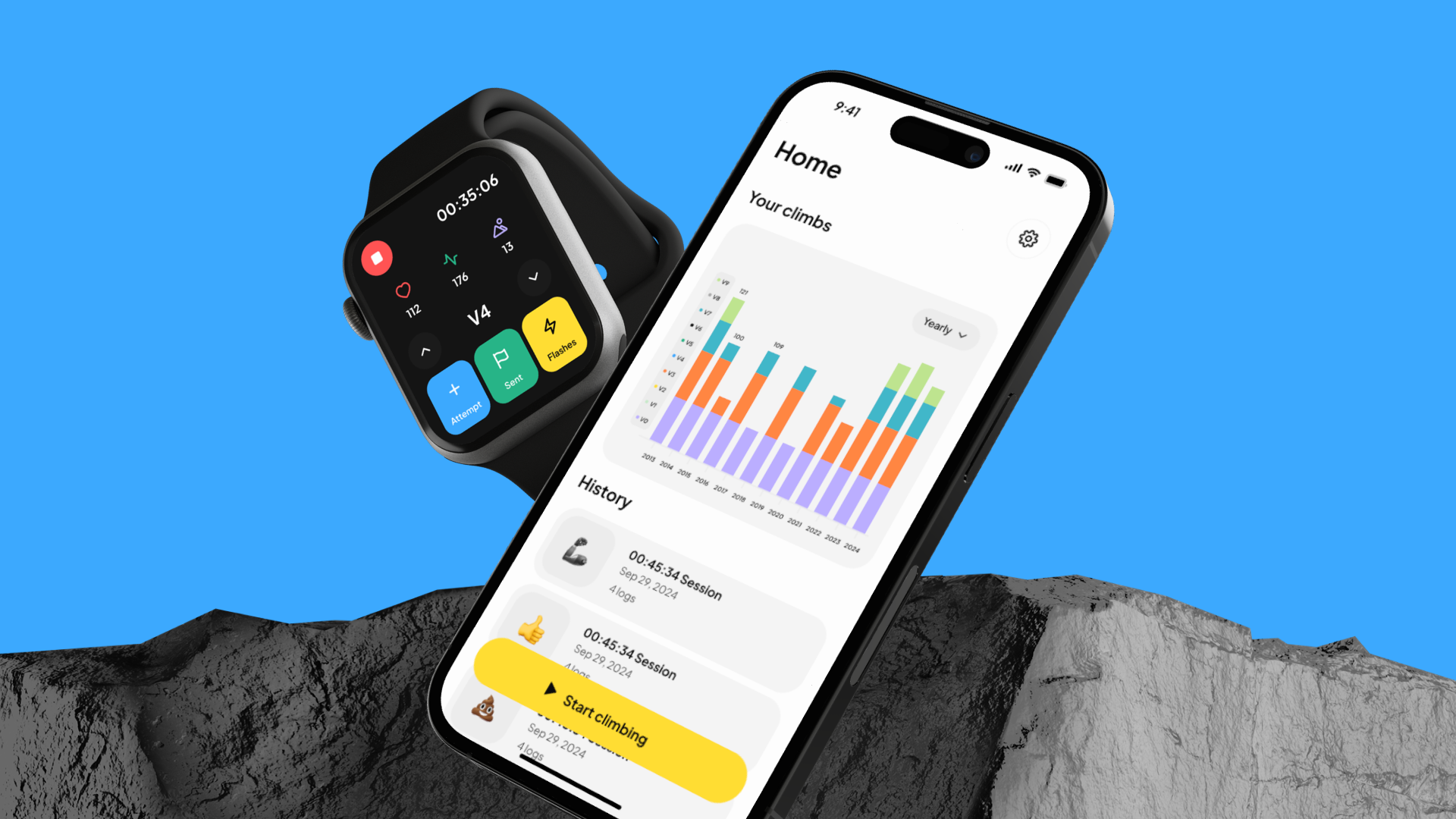 로그 - 볼더 등반가를위한 마찰이없는 Apple Watch 앱 미디어 1