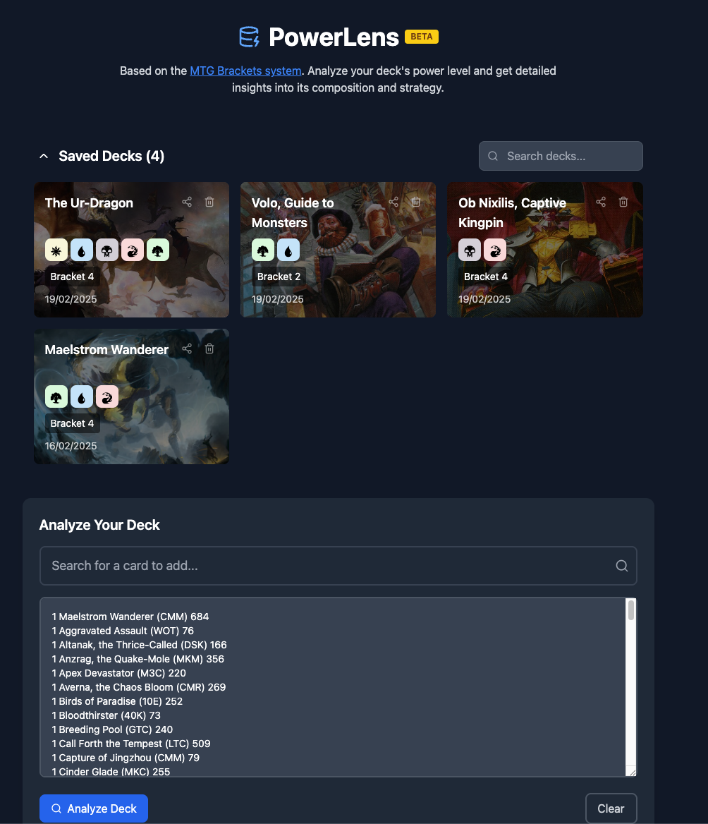 MTGThing - MTG Deck Power Analyser gallery image