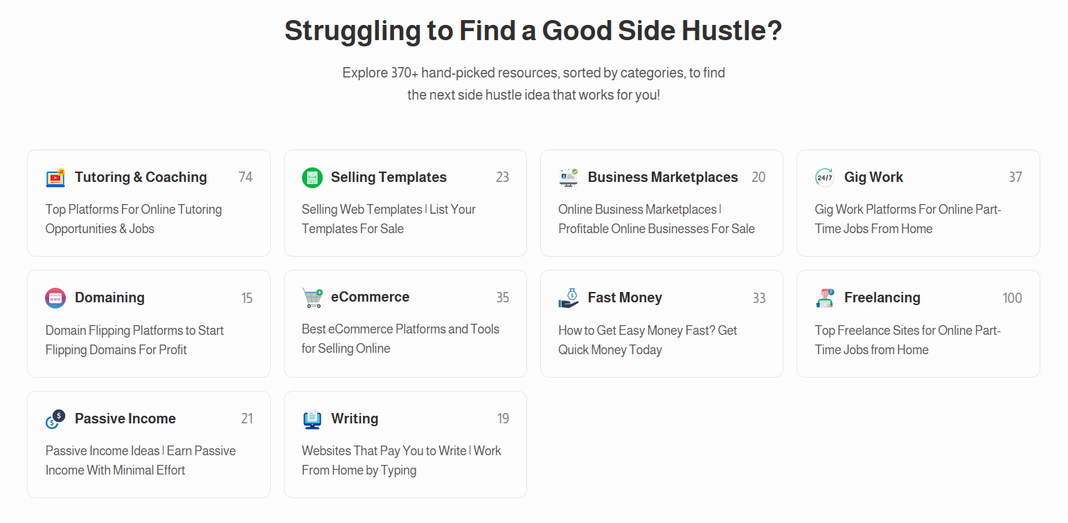 Media E-Sidhustles - Thư mục số 1 cho các ý tưởng về phía internet được quản lý. 2