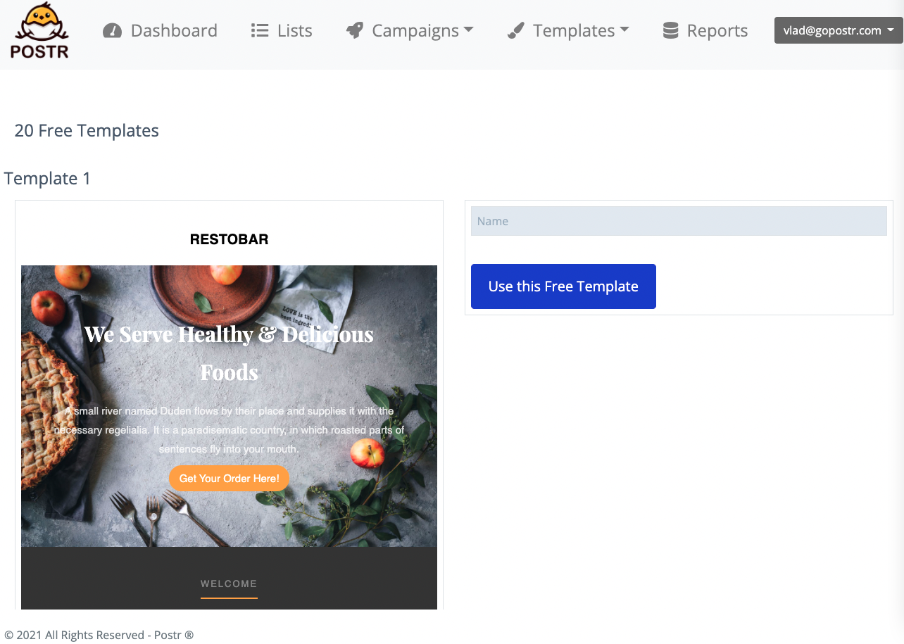 Postr Email Marketing gallery image