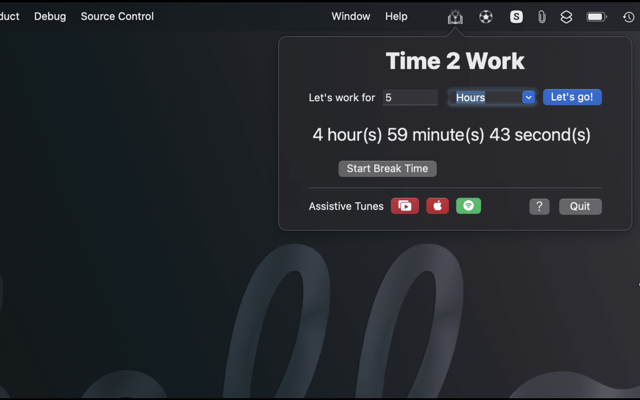 startuptile Time2Work-Time2Work makes tracking times fun and easy!