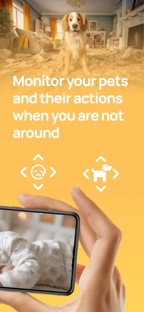 Camerant: Baby Monitor & Pet - Screenshot 2 showing product features and functionality