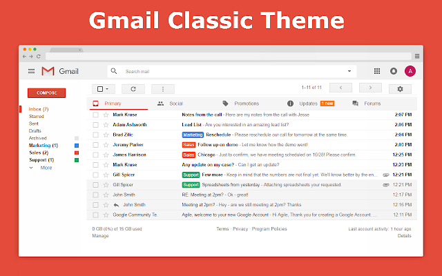 Gmail Classic Theme - AI gallery image