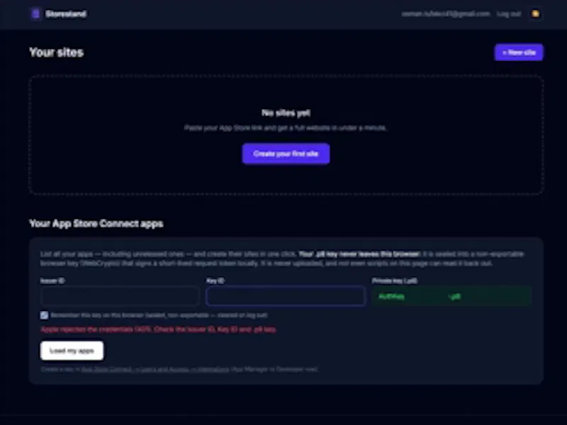 Storestand — launch screenshot 3