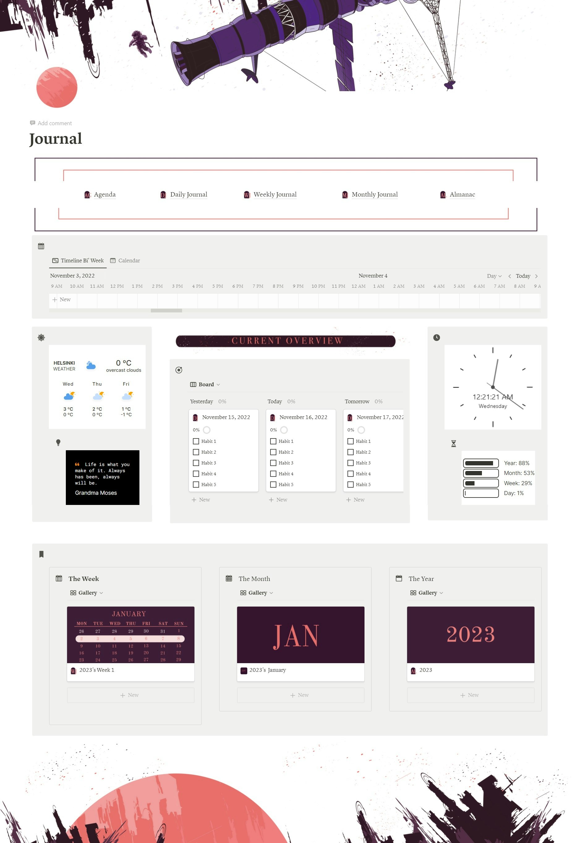 Ultimate 2023 Notion Journalテンプレートメディア3