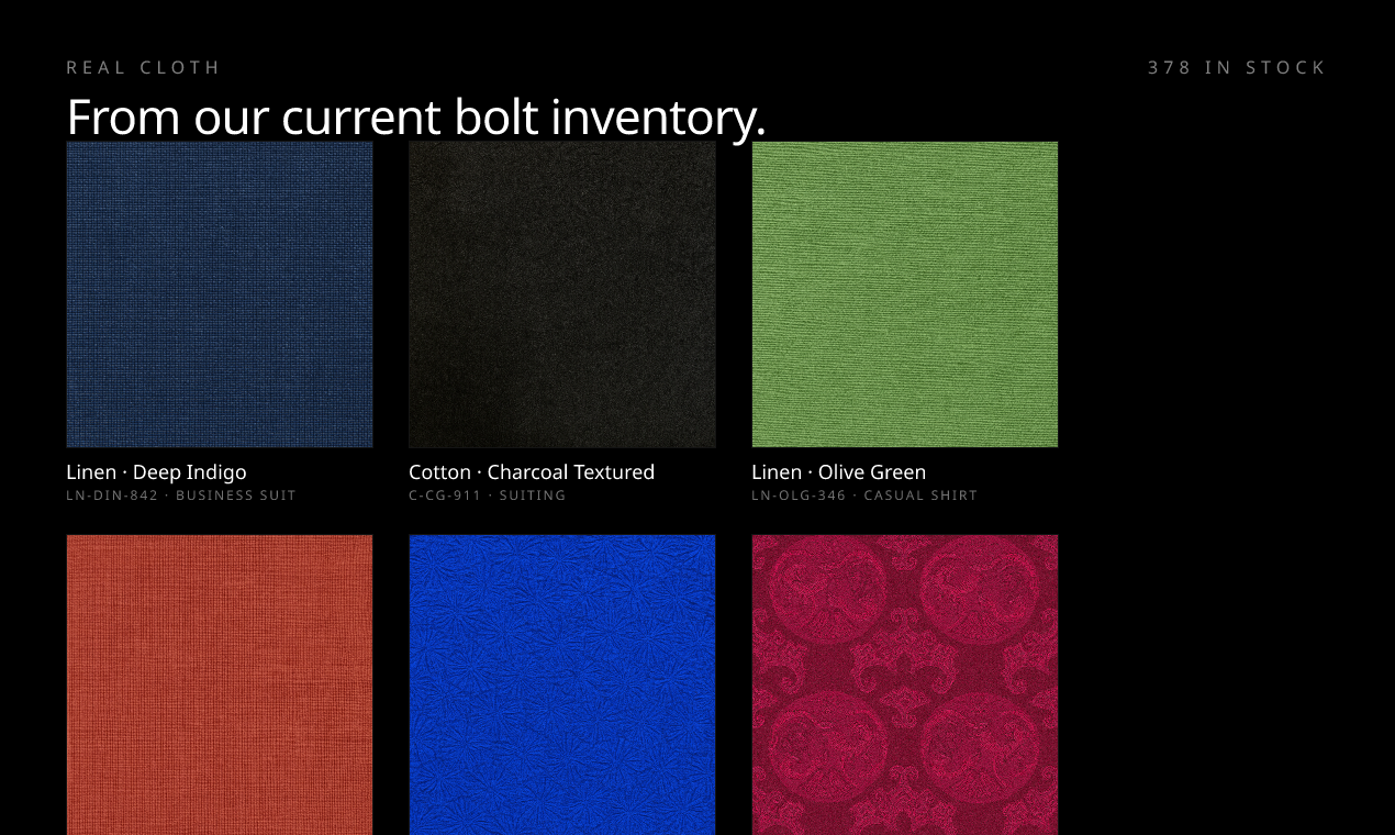 Suit Style Generator by Nathan Tailors  gallery image