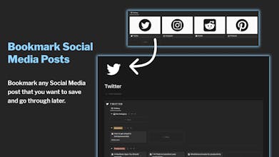 Saving social media posts with Notion Bookmark Manager
