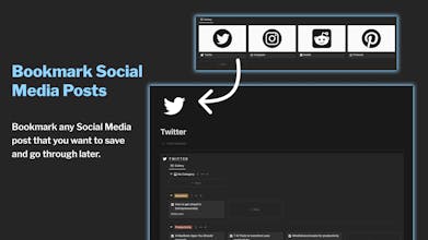 Salvando postagens de mídia social com o Notion Bookmark Manager