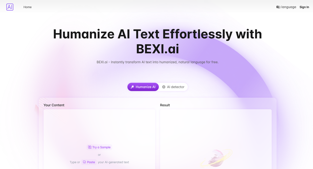 startuptile Bexi.ai:Free AI Humanizer & AI Detector-Detect AI content and humanize AI text free online.