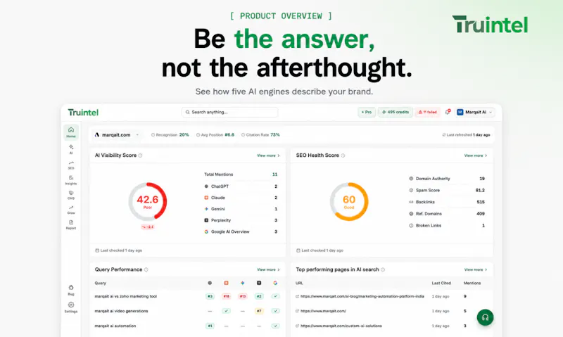 TruIntel screenshot 2