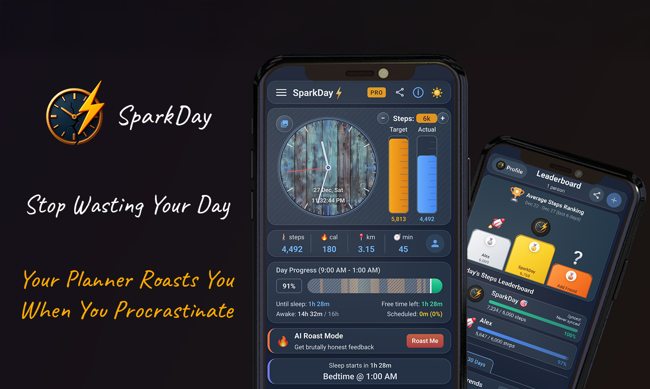 SparkDay - Daily Planner & Step Tracker gallery image
