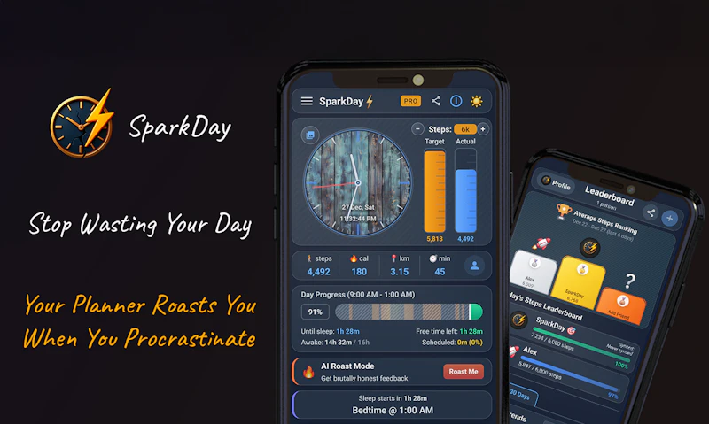 SparkDay - Daily Planner & Step Tracker screenshot 3