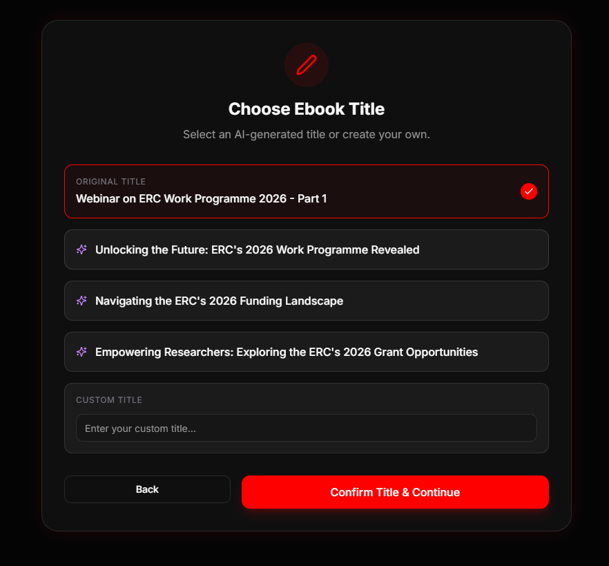 YouTube to eBook - Screenshot 2 showing product features and functionality