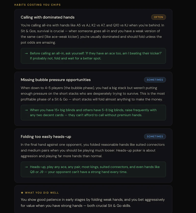 RecPokerCoach screenshot 2