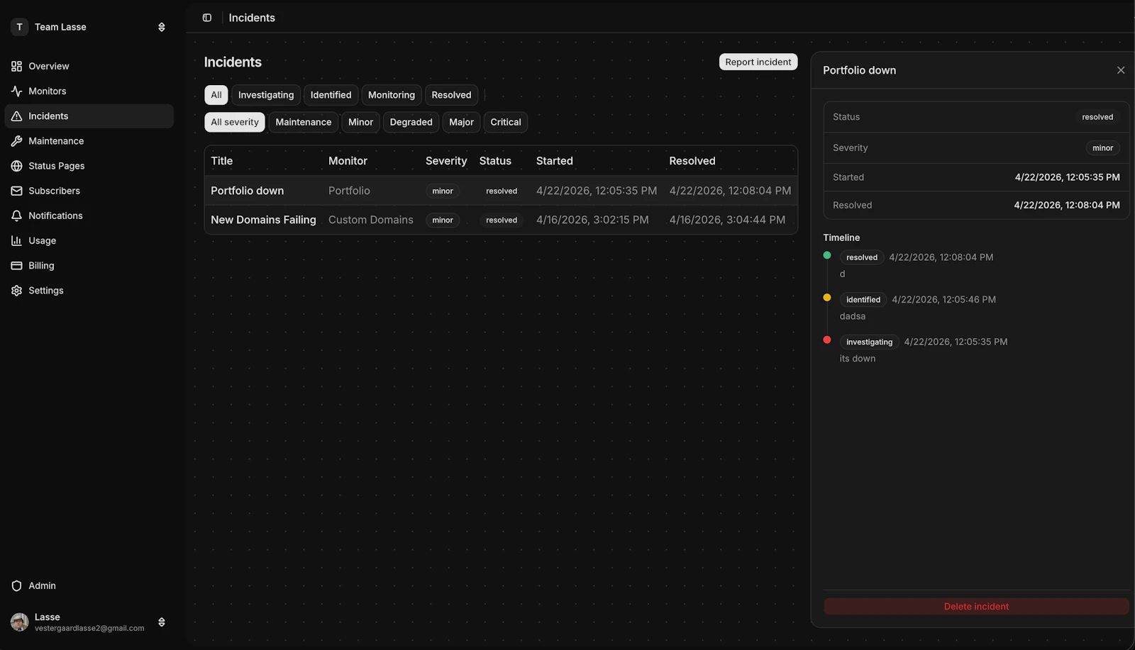 Unstatus screenshot 4