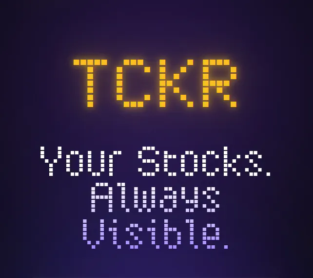 TCKR — Stock & Crypto Ticker for Windows