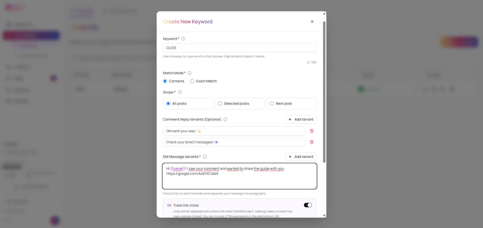 CommentKeyword screenshot 4
