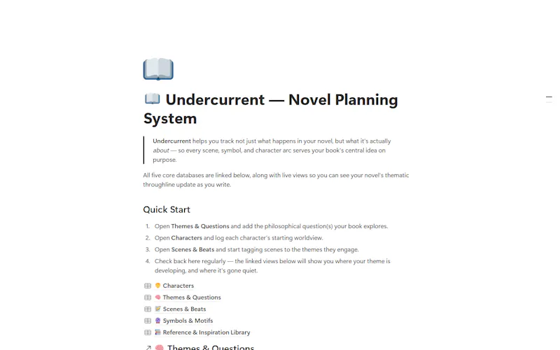 Undercurrent — Throughline Tracker screenshot 1