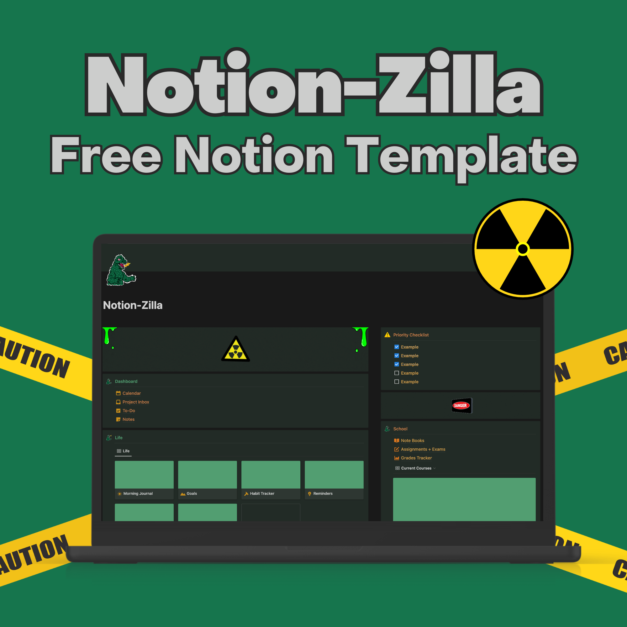 NOTION-ZILLA | Kaiju Notion Template