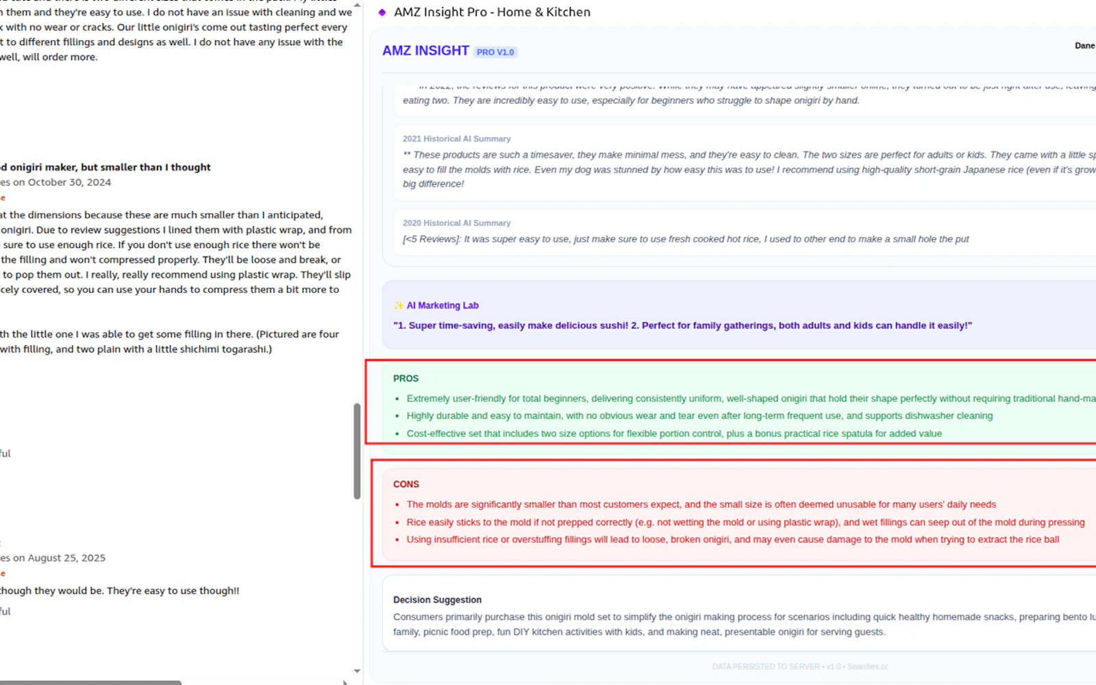 AMZ History Reviews AI - Home & Kitchen screenshot 4